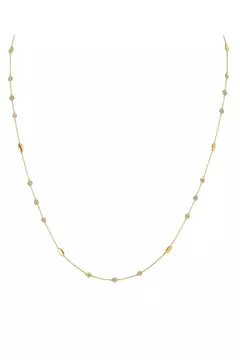 COLAR SEMIJOIA LONGO COM DETALHE PONTO DE LUZ