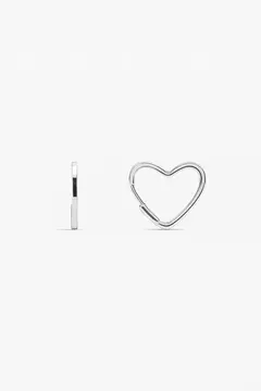 ARGOLA PRATA 925 CORAÇÃO LISO