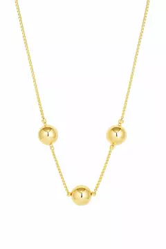 COLAR SEMIJOIA BOLAS LISA