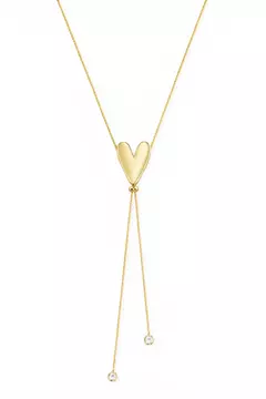 COLAR SEMIJOIA CORAÇÃO GRAVATINHA