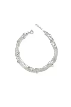 PULSEIRA PRATA 925 BOLINHAS SEIS FIOS