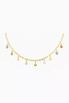 CHOKER SEMIJOIA PEDRINHAS COLORIDAS