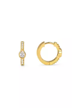 ARGOLA SEMIJOIA PEDRA GOTA CRAVEJADO