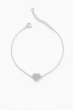 PULSEIRA PRATA 925 CORAÇÃO