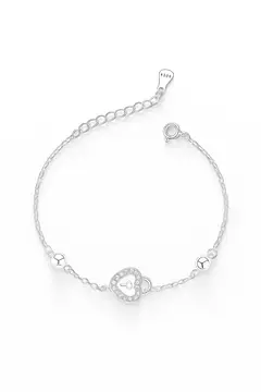 PULSEIRA PRATA 925 CORAÇÃO