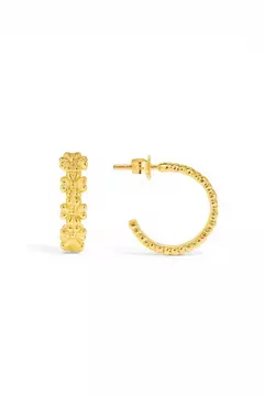 ARGOLA SEMIJOIA FLORZINHAS LISO