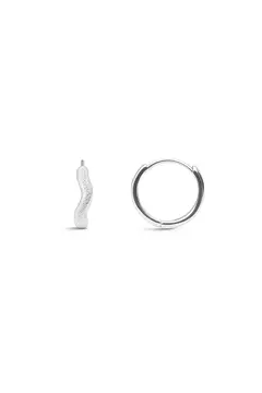 ARGOLA PRATA 925 ELO TORCIDO COM DETALHE TEXTURIZADO