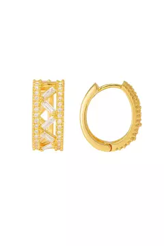 ARGOLA SEMIJOIA CIRCULO COM DETALHE CRAVEJADO