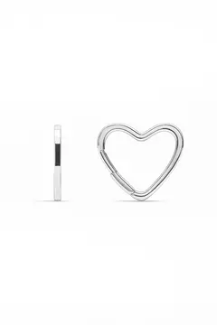 ARGOLA PRATA 925 CORAÇÃO LISO