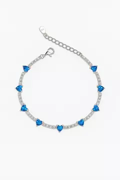 PULSEIRA PRATA 925 RIVIERA CORAÇÃO