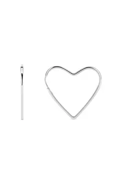 ARGOLA PRATA 925 CORAÇÃO LISO