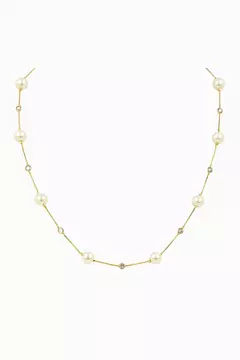 COLAR SEMIJOIA PÉROLA COM PONTO DE LUZ