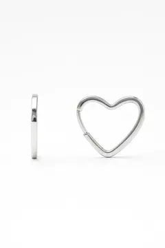 ARGOLA PRATA 925 CORAÇÃO LISO