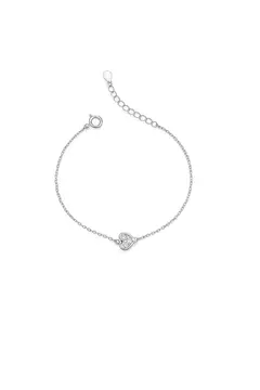 PULSEIRA PRATA 925 CORAÇÃO CRAVEJADO