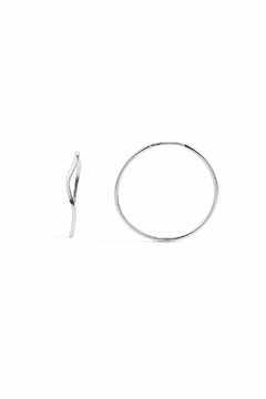 ARGOLA PRATA 925 REDONDO LISO