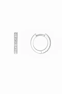 ARGOLA PRATA 925 REDONDO CRAVEJADO