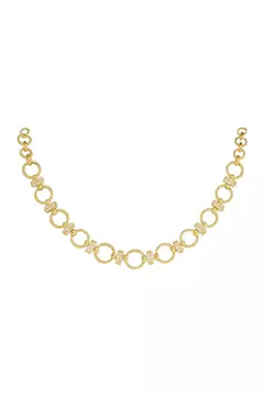 CHOCKER SEMIJOIA ELO PORTUGUÊS COM DETALHE EM ZIRCÔNIA