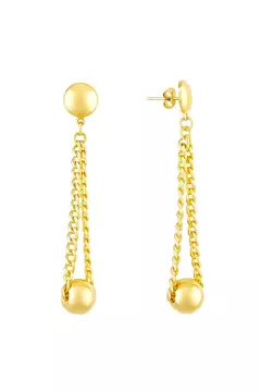 BRINCO SEMIJOIA BOLA LISA COM CORRENTE