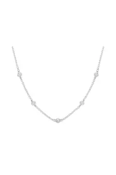 CHOKER PRATA 925 PEDRA PONTO DE LUZ
