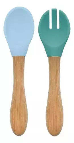 Cubiertos Minikoioi Dig In Pinky Pink 2 pzas CELESTE AQUA GREEN - comprar online