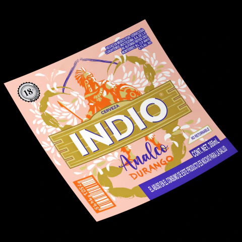 Poster Cerveza Indio Barrios - Durango - Analco - 60x60cm