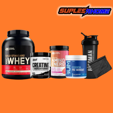 GOLD STD 5LB + NUTREX 300 GR + AMINO ENERGY + BUM ESSENTIAL + SHAKER BIRDMAN