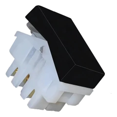 Interruptor Dutotec bloco paralelo preto com base branca