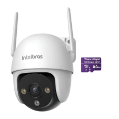 CAMERA INTELBRAS IP WI-FI SPEED DOME FULL HD IM7-S FULL COLOR + CARTAO 64GB WD