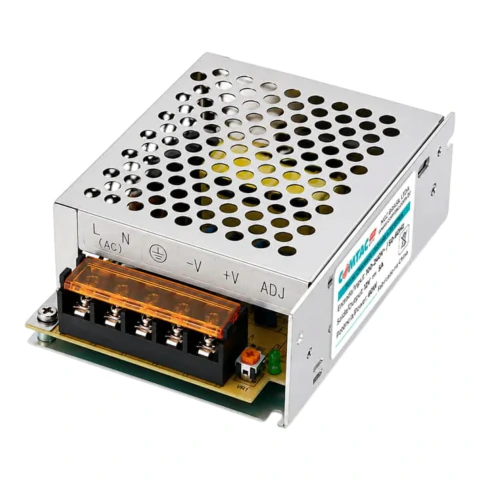 Fonte chaveada 12V Comtac 5A 60W colmeia bivolt com carcaça metálica perfurada