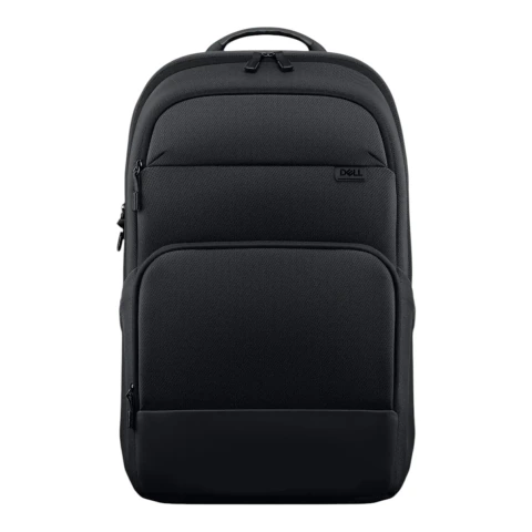 Mochila preta Dell Pro Plus Ecoloop com design moderno e compartimentos frontais com zíper