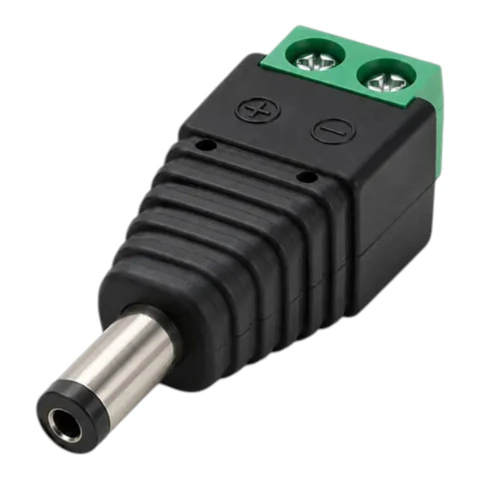 Conector P4 Comtac macho com borne para conexão elétrica