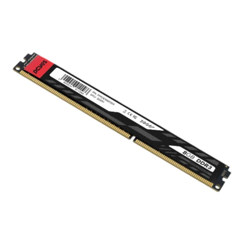 Memória RAM Pcyes UDIMM 8GB DDR3 1600MHz com etiqueta e contatos dourados