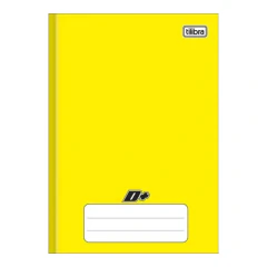 Caderno brochura Tilibra D+ amarelo 1/4 com 80 folhas