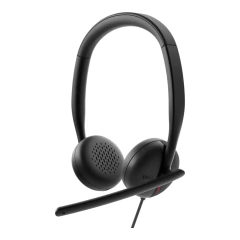 Fone de ouvido com fio Dell Pro Headset modelo WH3024 preto com microfone integrado