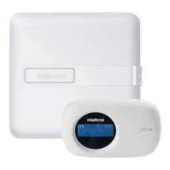 Central de alarme de intrusão Intelbras AMT 2018E Smart com tela digital azul