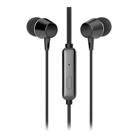 Fone de ouvido preto com fio e microfone modelo Dhe-7000 da HP