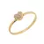 Anel Feminino de Ouro 18k Coração com Pedras - comprar online