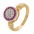Anel de Ouro 18k com Zircônio Orchidea - Meu Anel Joias
