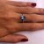 Anel de Ouro 18k e Zircônio Feminino Gota Azul - Meu Anel Joias
