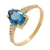 Anel de Ouro 18k e Zircônio Feminino Gota Azul na internet