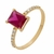 Anel de Ouro 18k Feminino com Zircônio Shine - loja online