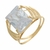 Imagem do Anel De Ouro 18k Ocean Com Pedra Zircônia
