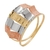 Anel de Ouro 18K Tricolor Corona - loja online