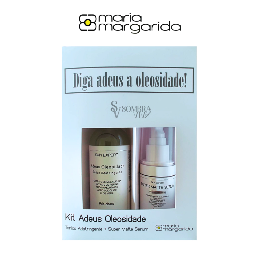 Kit Adeus Oleosidade Maria Margarida Adstringente + Sérum