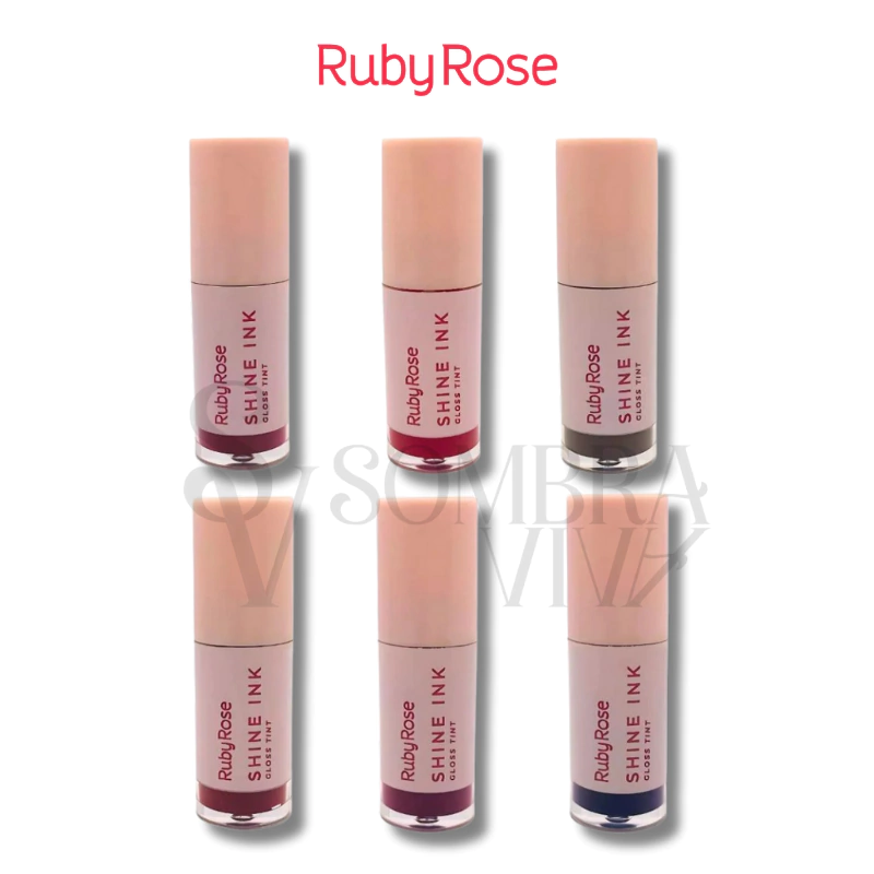 Gloss Tint Shine Ink Ruby Rose - Cor Intensa + Brilho Hidratante