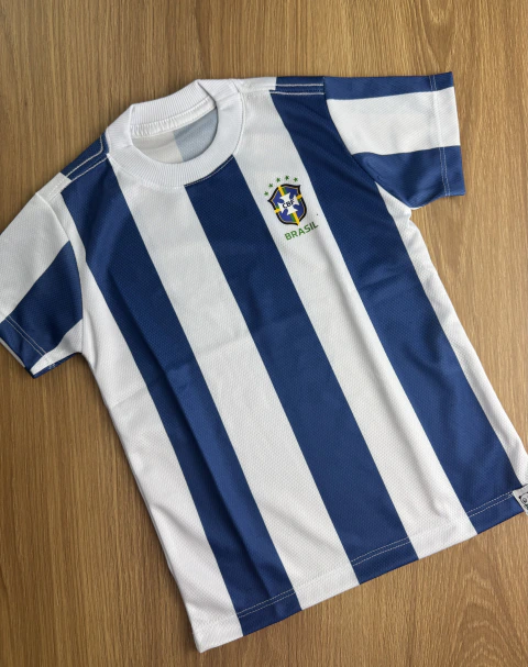 Camiseta Infantil Brasil - Malha Dry Fit Bermudinhas Kids