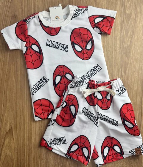 Conjunto Infantil Homem-Aranha | Bermudinhas Kids