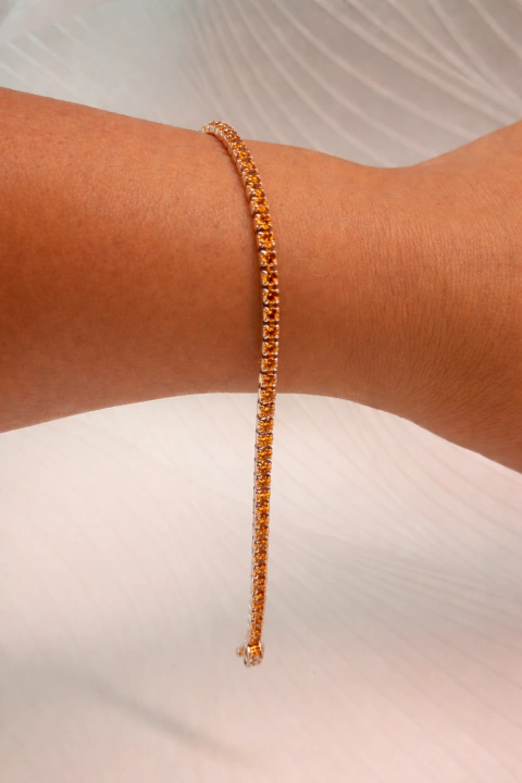 PULSERA TENNIS ÁMBAR