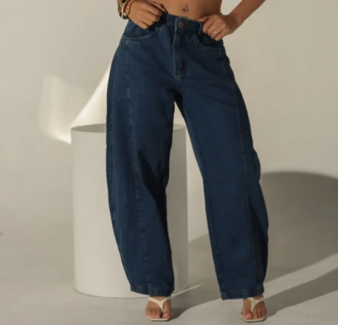 Calça Jeans Barrel