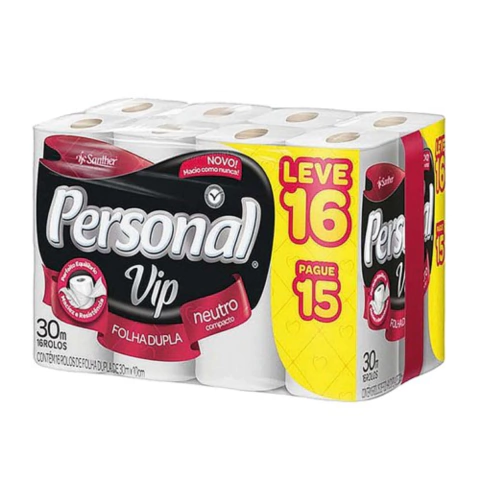 Papel Higiênico 30m Vip Personal c/16